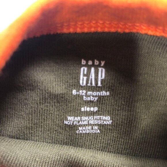 Gap Camo Dino Snore Pajama Set Baby 6-12 Months - Picture 2 of 3